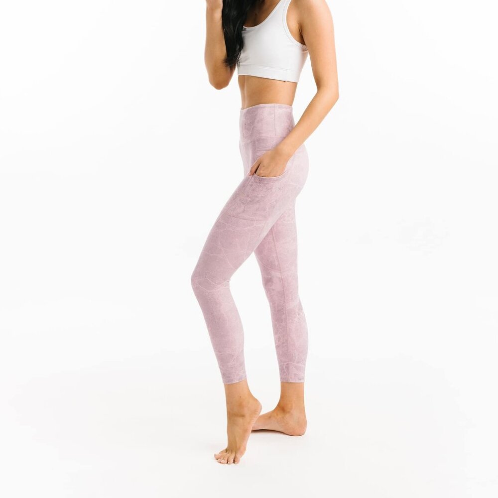Pink Digital Granite Pocket Light n Tight Hi-rise 7/8 24"
